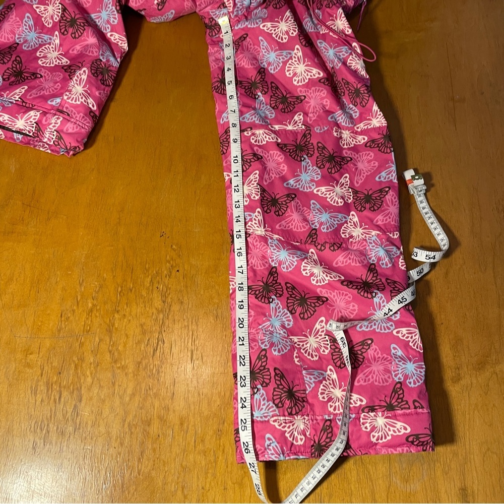 Garnet Hill Snow Suit Pink Butterflies Size 12 - Picture 5 of 6